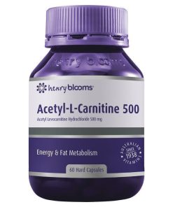 Henry Blooms Acetyl L-Carnitine 500 60 Vege Capsules chính hãng Úc
