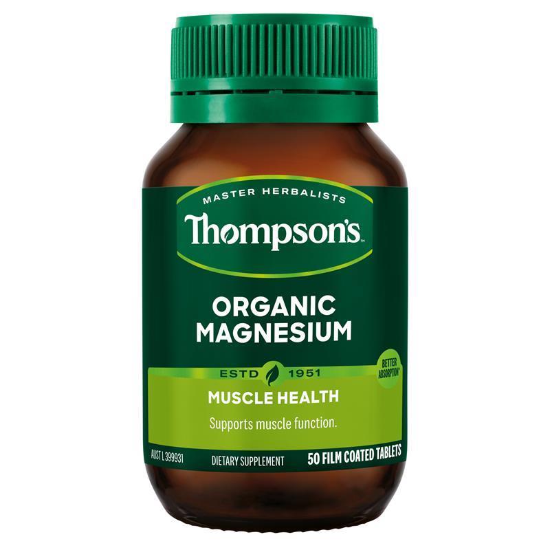 Thompson's Organic Magnesium 50 Tablets chính hãng Úc