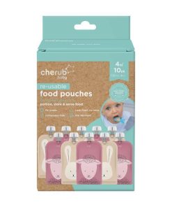 On The Go Food Pouch Dusty Rose & Sand 120ml Animal Print 10 Pack chính hãng Úc