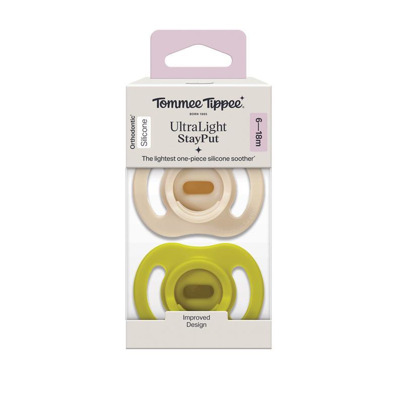 Tommee Tippee Ultralight Soother Day 6-18 Months 2 Pack chính hãng Úc