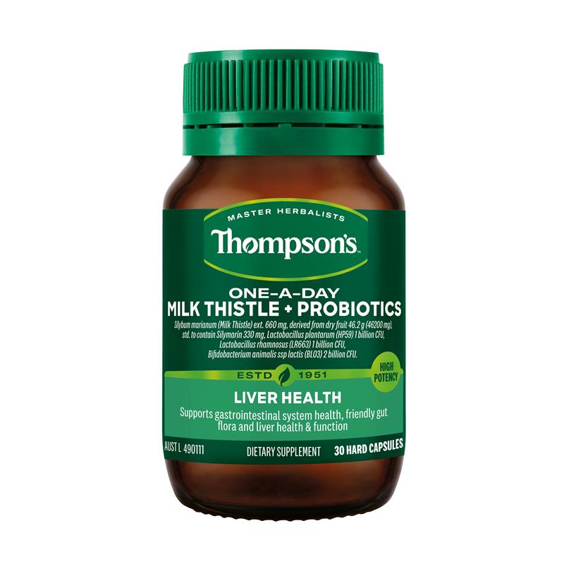 Thompsons One-A-Day Milk Thistle + Probiotic 30s chính hãng Úc
