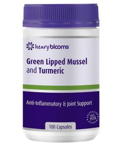 Henry Blooms Green Lipped Mussel 500mg With Turmeric 1500mg 100 Vege Capsules chính hãng Úc