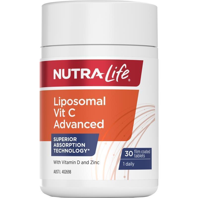 Nutra-Life Liposomal Vitamin C Advanced 30 Tablets chính hãng Úc