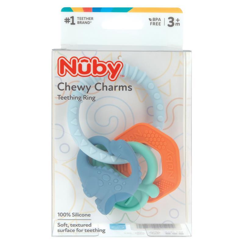 Nuby Chewy Charms Silicone Teether chính hãng Úc