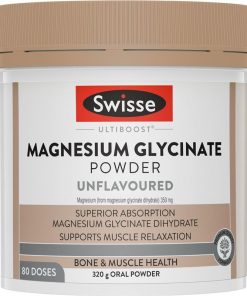 Swisse Ultiboost Magnesium Glycinate Unflavoured Powder 320g chính hãng Úc
