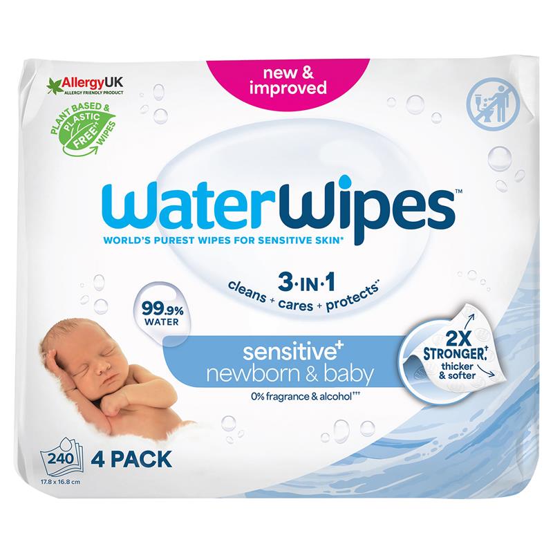 WaterWipes Baby & Newborn Sensitive Wipes 240 Pack chính hãng Úc