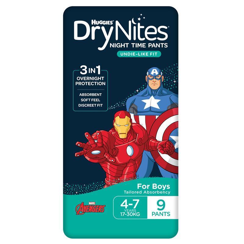 Huggies DryNites Boy 4-7 Years 9 Pack chính hãng Úc