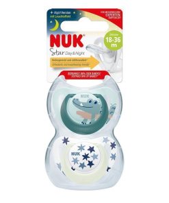 NUK Star Day & Night Soother 18-36 Months 2 Pack chính hãng Úc