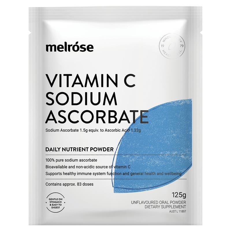 Melrose Vitamin C + Sodium Ascorbate 125g Powder chính hãng Úc