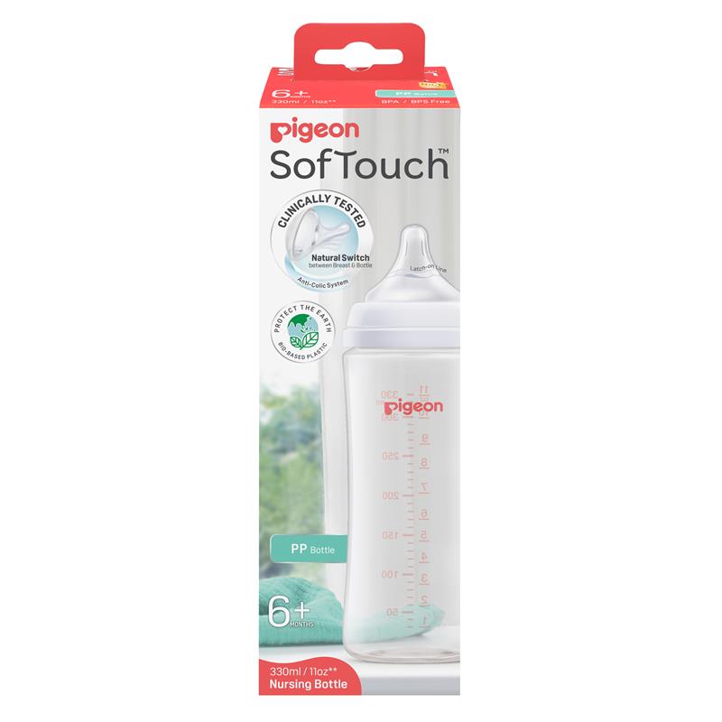 Pigeon SofTouch Bottle PP 330ml chính hãng Úc