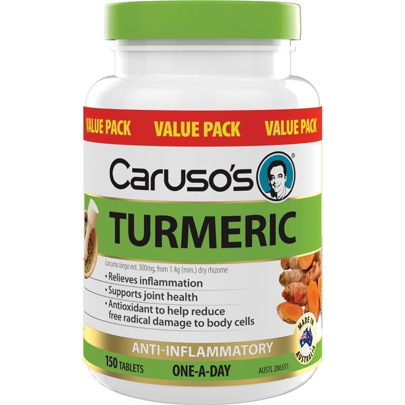 Carusos One a Day Turmeric 150 Tablets chính hãng Úc