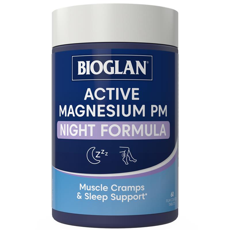 Bioglan Active Magnesium PM 60 Tablets chính hãng Úc