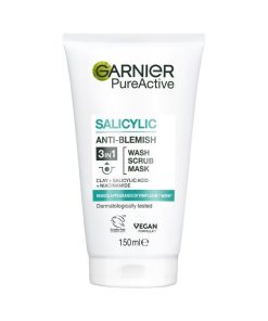 Garnier SkinActive Pure Active 3 in 1 Wash, Scrub & Mask 150mL chính hãng Úc