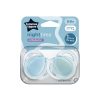 Tommee Tippee Night Time Soothers, Symmetrical Orthodontic Design, BPA-Free Silicone Baglet, Includes Steriliser Box, 0-6M, Pack of 2 Dummies chính hãng Úc