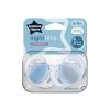 Tommee Tippee Night Time Soothers, Symmetrical Orthodontic Design, BPA-Free Silicone Baglet, Includes Steriliser Box, 6-18M, Pack of 2 Dummies chính hãng Úc