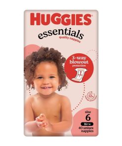 Huggies Essentials Size 6 16kg & Over 40 Nappies chính hãng Úc