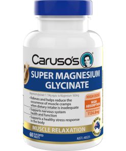 Carusos Super Magnesium Glycinate 60 Tablets chính hãng Úc