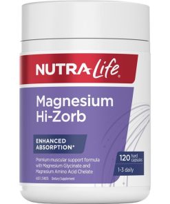 Nutra-Life Magnesium Hi-Zorb 120 Capsules chính hãng Úc