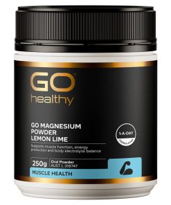 GO Healthy Magnesium Powder Lemon Lime 250g chính hãng Úc