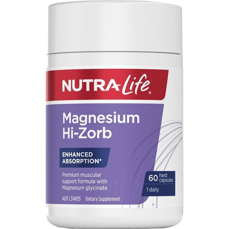Nutra-Life Magnesium Hi-Zorb 60 Capsules chính hãng Úc