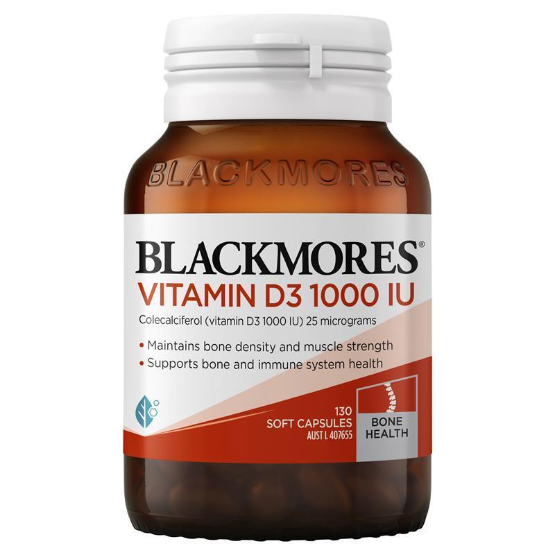 Blackmores Vitamin D3 1000IU 130 Capsules chính hãng Úc
