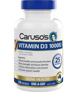 Carusos Vitamin D3 1000IU 250 Capsules chính hãng Úc