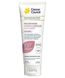 Cancer Council SPF 50+ Day Wear Face Matte Invisible 75ml Tube chính hãng Úc