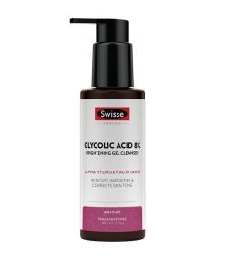 Swisse Skincare Glycolic Acid 8% Brightening Gel Cleanser 120ml chính hãng Úc