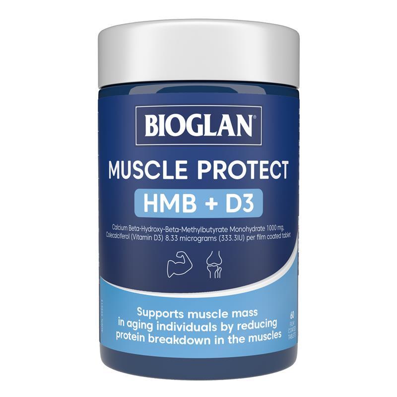 Bioglan Muscle Protect HMB + D3 60 Tablets chính hãng Úc