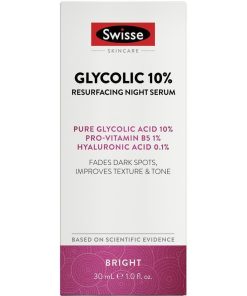 Swisse Skincare Glycolic 10% Resurfacing Night Serum 30ml chính hãng Úc