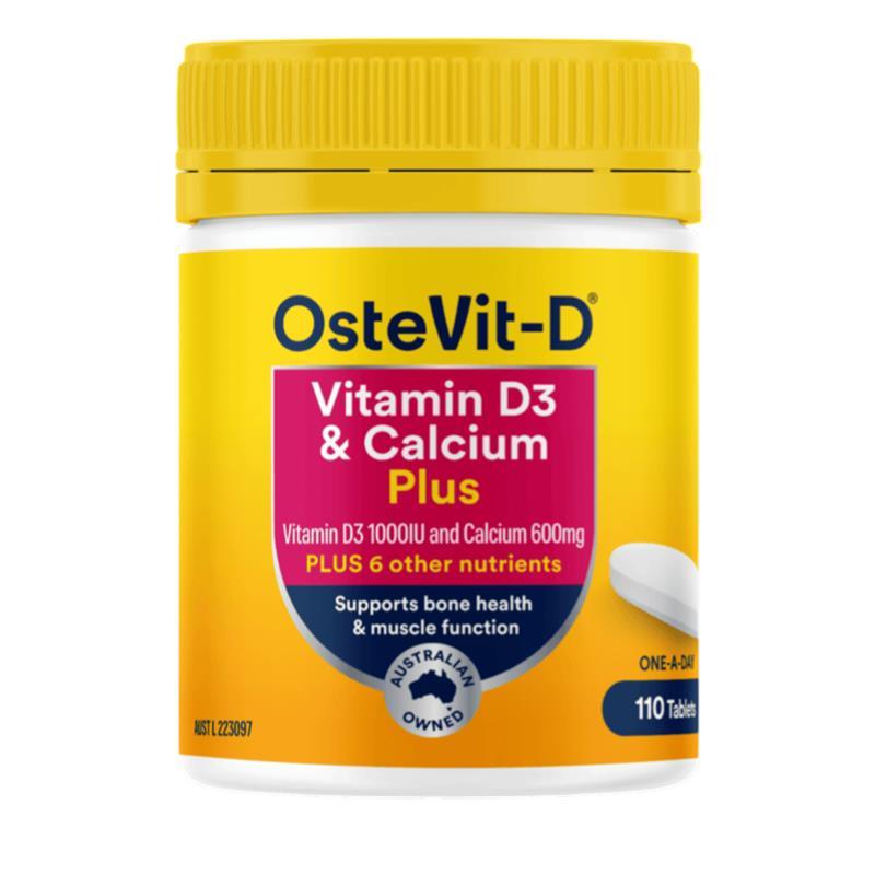 OsteVit-D Vitamin D3 & Calcium Plus 110 Tablets chính hãng Úc