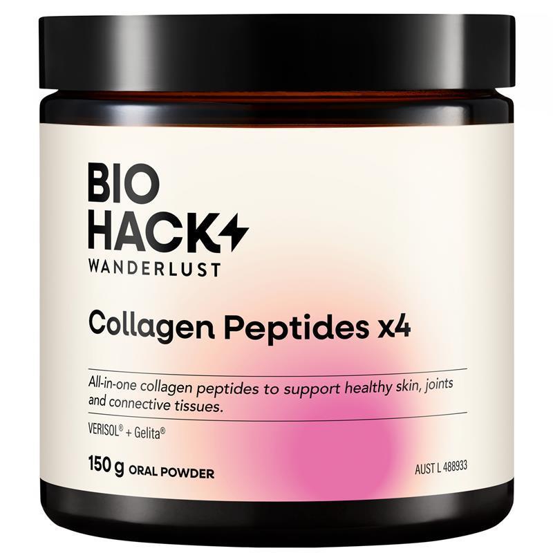 BioHack Wanderlust Collagen Peptides x4 150g Powder chính hãng Úc
