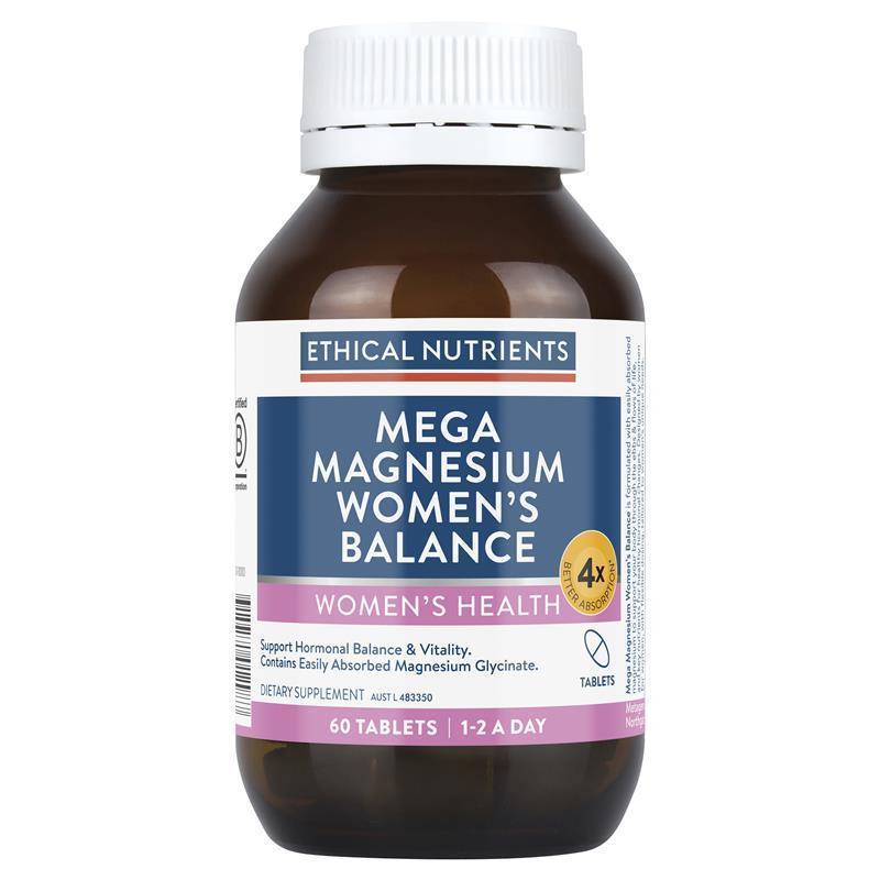 Ethical Nutrients Mega Magnesium Women’s Balance 60 Tablets chính hãng Úc