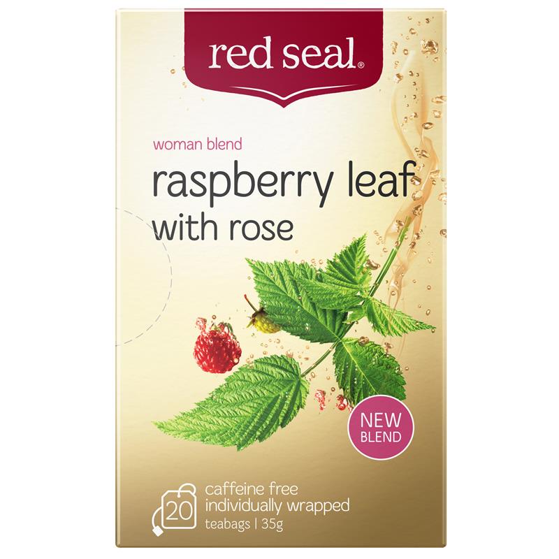 Red Seal Raspberry Leaf Tea With Rose 20 Tea Bags chính hãng Úc