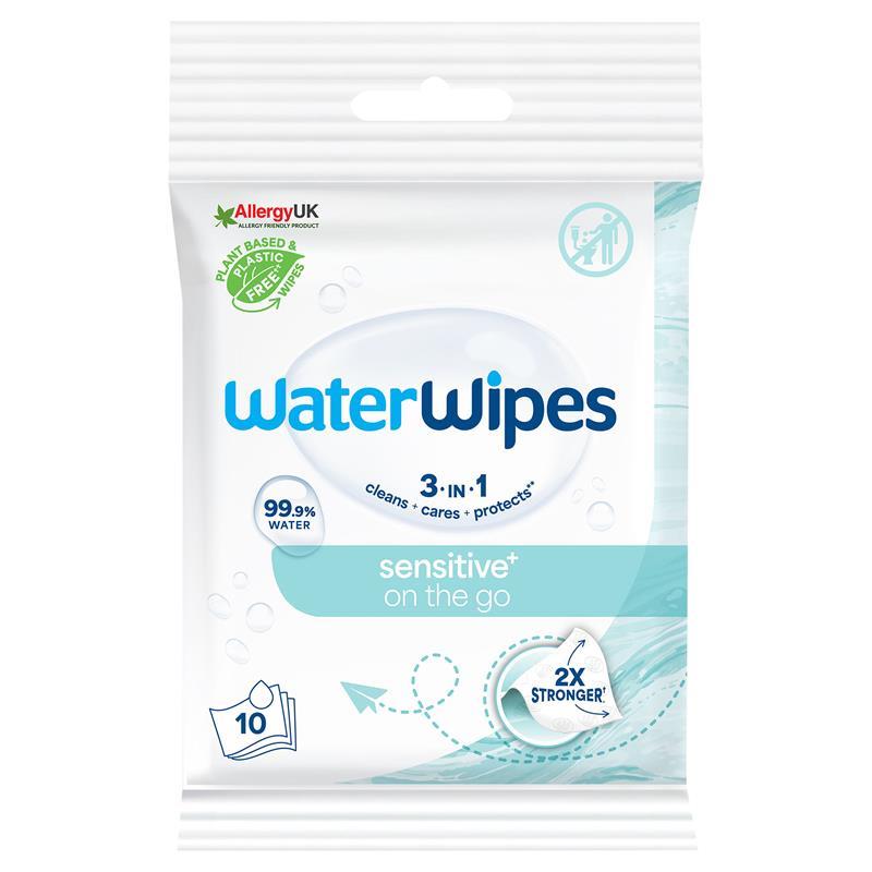 WaterWipes On The Go Sensitive Wipes 10 Pack chính hãng Úc