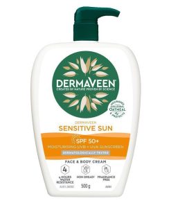Dermaveen Sensitive Sun SPF 50+ Moisturising Face & Body Cream 500g chính hãng Úc
