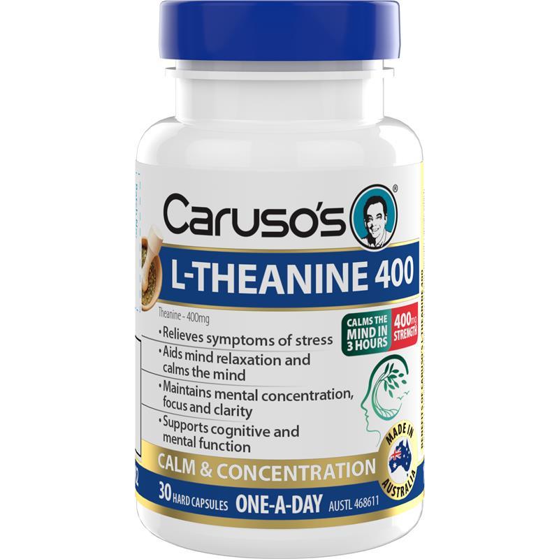Carusos L-Theanine 30 Capsules chính hãng Úc