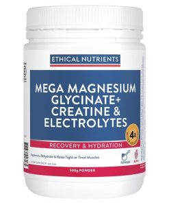 Ethical Nutrients Mega Magnesium Glycinate+ Creatine & Electrolytes 500g Exclusive Size chính hãng Úc