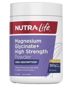 Nutra-Life Mag Glycinate High Strength Citrus Powder 360g Exclusive Size chính hãng Úc