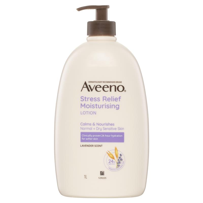 Aveeno Stress Relief Moisturising Lavender Scent Body Lotion 1L chính hãng Úc