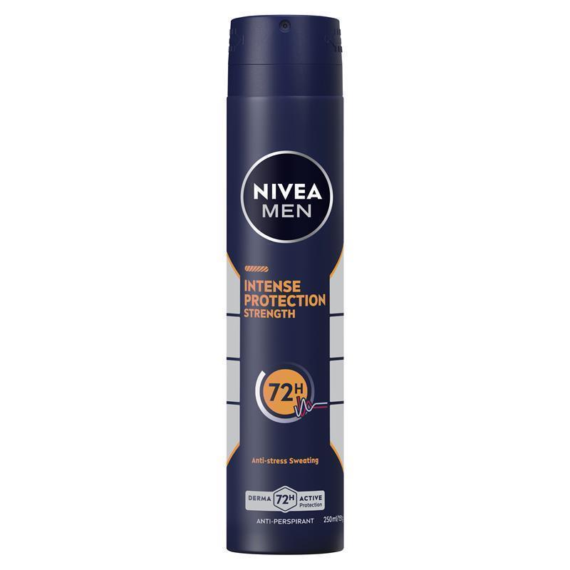 NIVEA MEN Deodorant Aerosol Intense Protection Strength 250ml chính hãng Úc