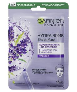 Garnier Hydra Bomb Hyaluronic Acid + Lavender Sheet Mask chính hãng Úc