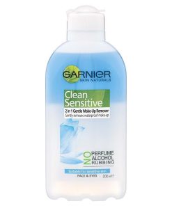Garnier Clean Sensitive 2 in 1 Waterproof Face and Eye Makeup Remover 200ml chính hãng Úc