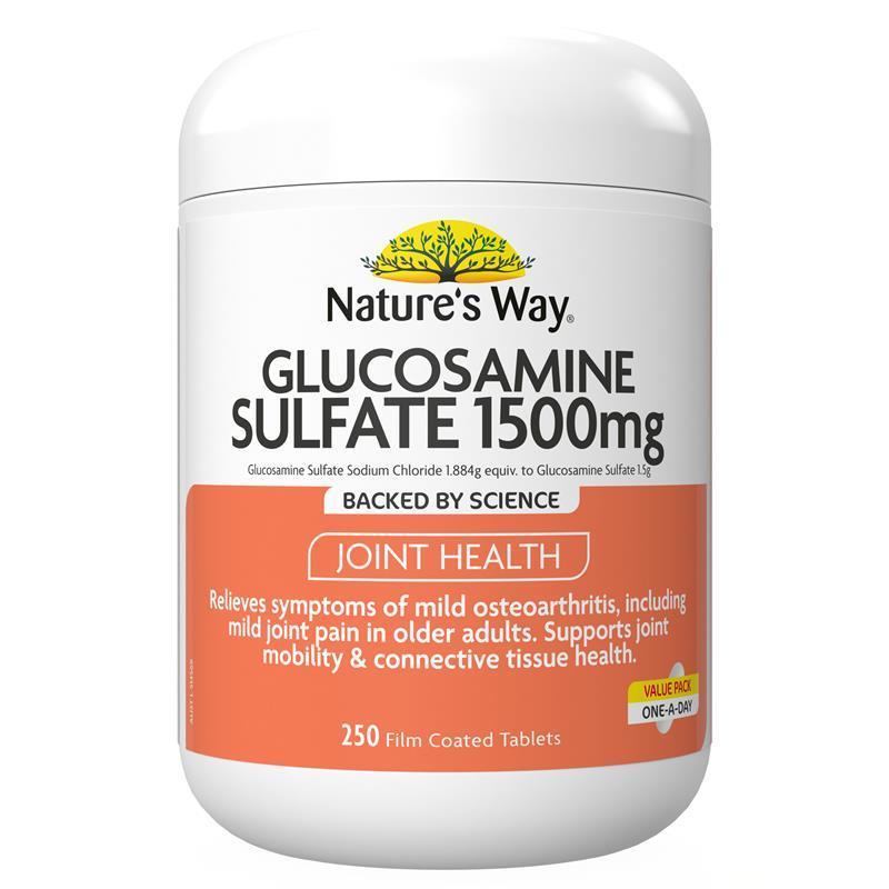 Nature's Way Glucosamine Sulfate 1500mg 250 Tablets chính hãng Úc