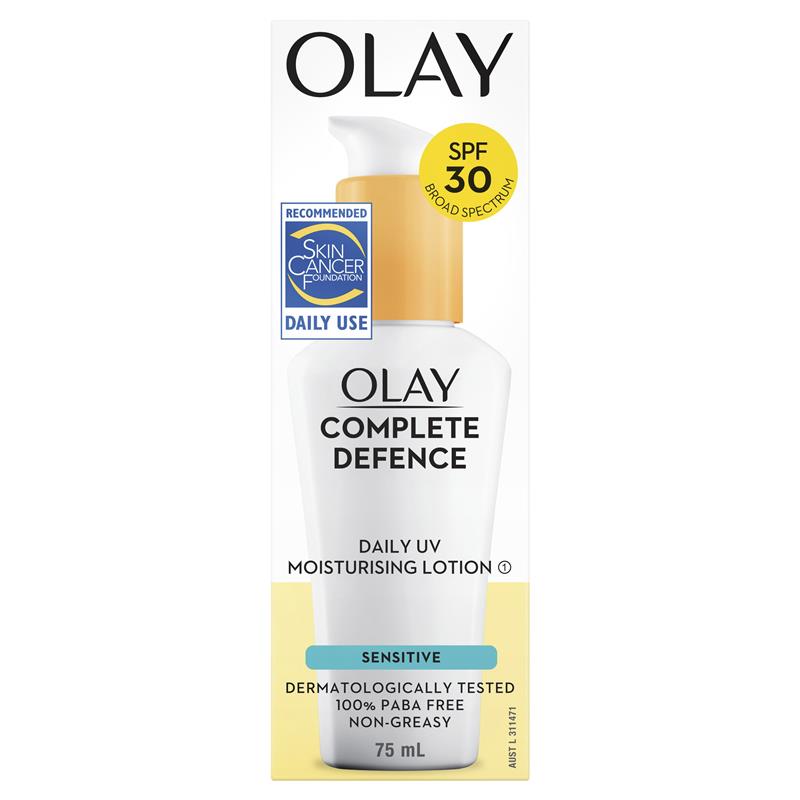 Olay Complete Defence Daily UV Moisturising Lotion Sensitive SPF 30 75mL chính hãng Úc