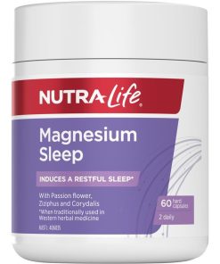 Nutra-Life Magnesium Sleep 60 Capsules NEW chính hãng Úc