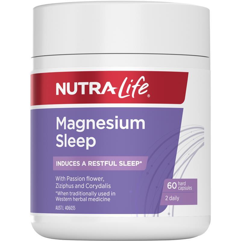 Nutra-Life Magnesium Sleep 60 Capsules NEW chính hãng Úc