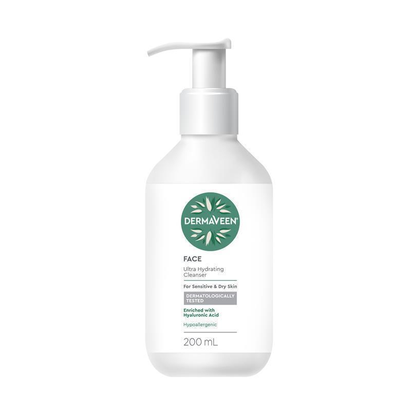DermaVeen Face Ultra Hydrating Cleanser 200ml chính hãng Úc