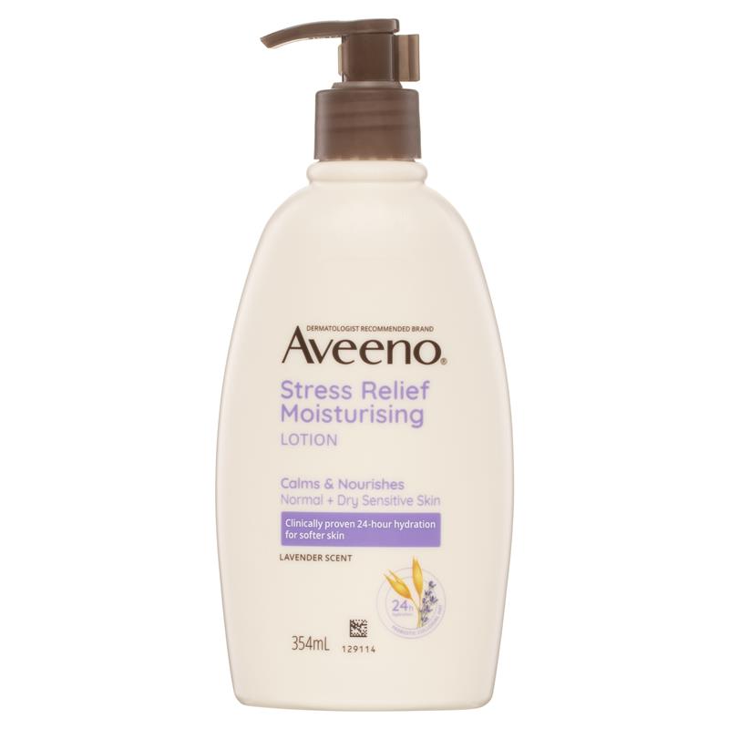 Aveeno Stress Relief Moisturising Lavender Scent Body Lotion 354ml chính hãng Úc
