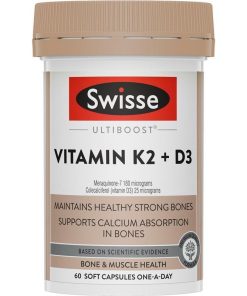 Swisse Ultiboost D3 + K2 60 Capsules chính hãng Úc